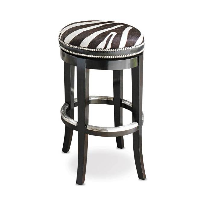 Picture of ZEBRANO SWIVEL BARSTOOL - BACKLESS