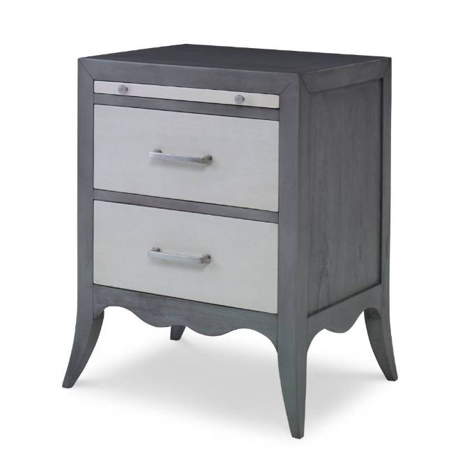 Picture of BEATRIX NIGHTSTAND - ASH GREY / LINEN