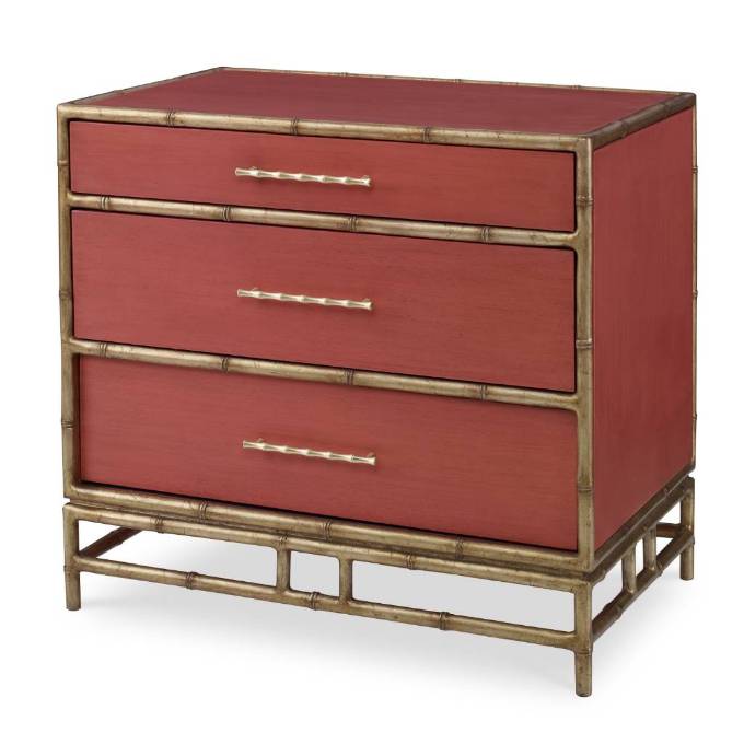 Picture of CHINOISERIE NIGHTSTAND - CORAL