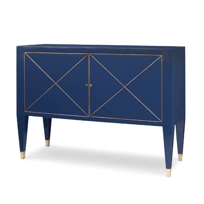 Picture of BEAUMONT CABINET - CADET BLUE W/ GOLD