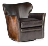 Picture of  KATO LEATHER SWIVEL CHAIR W/ DARK HOH      