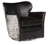 Picture of  KATO LEATHER SWIVEL CHAIR W/ SALT PEPPER HOH     