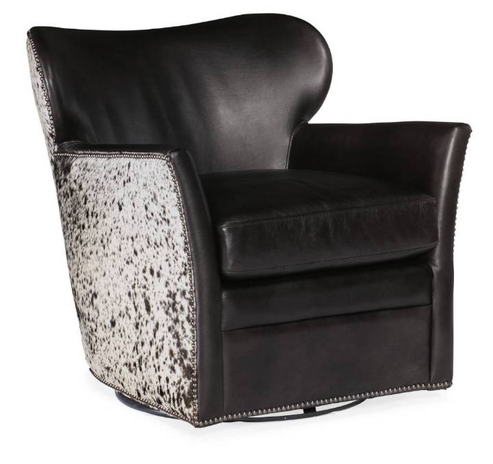 Picture of  KATO LEATHER SWIVEL CHAIR W/ SALT PEPPER HOH     