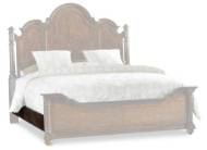 Picture of LEESBURG KING UPHOLSTERED BED WITH WOOD RAILS       