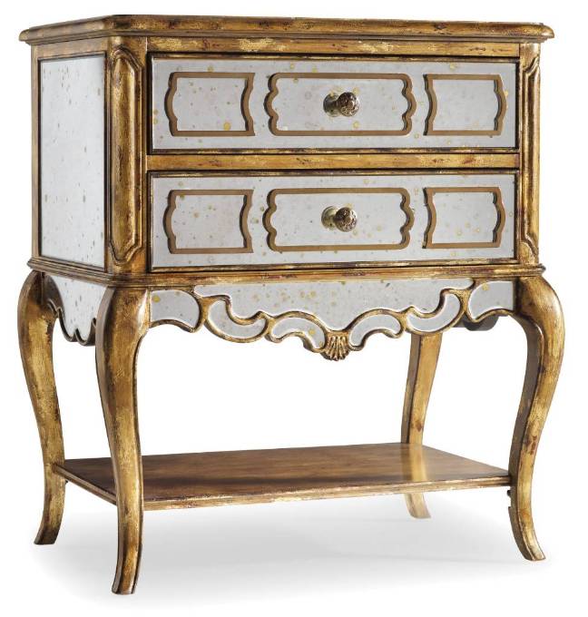 Picture of SANCTUARY MIRRORED LEG NIGHTSTAND-BLING          