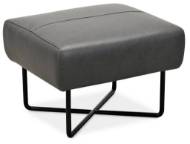 Picture of  EFRON OTTOMAN W/ BLACK METAL BASE       