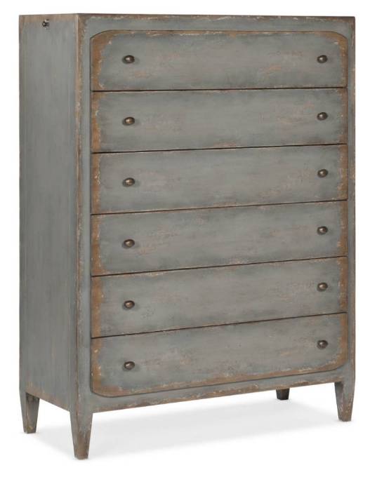 Picture of CIAO BELLA SIX-DRAWER CHEST- SPECKLED GRAY        
