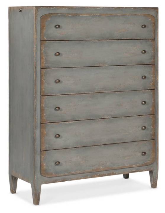 Picture of CIAO BELLA SIX-DRAWER CHEST- SPECKLED GRAY        