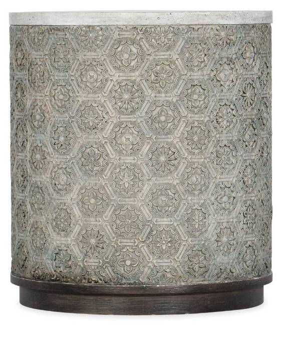 Picture of  MELANGE GREYSTONE ROUND END TABLE        