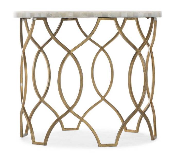 Picture of  MELANGE CORRINA ROUND LAMP TABLE        
