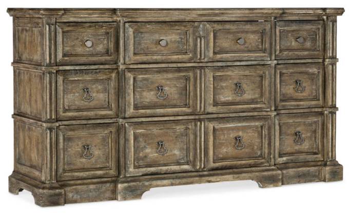 Picture of LA GRANGE ROLLING HILL NINE-DRAWER DRESSER        