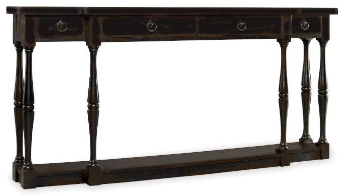 Picture of  SANCTUARY FOUR-DRAWER THIN CONSOLE - EBONY       