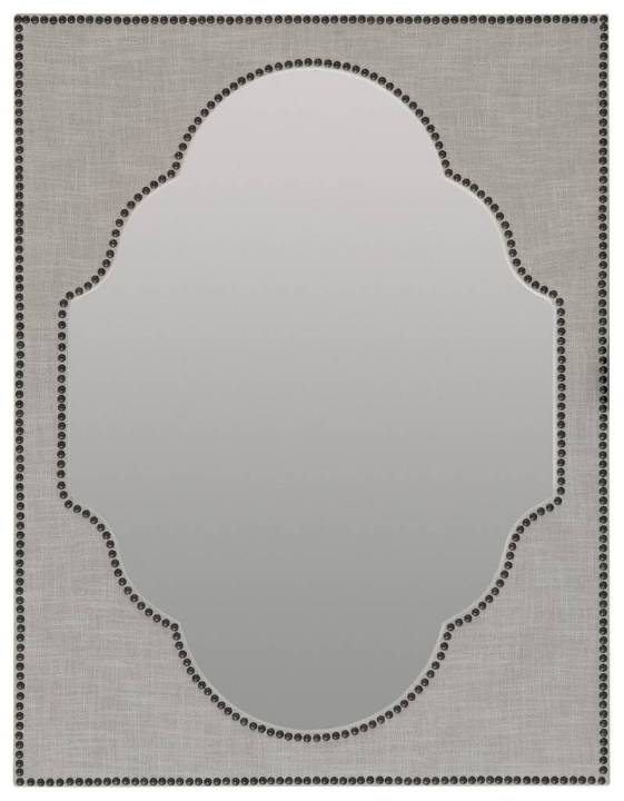 Picture of BOHEME NOURMAND LINEN WRAPPED MIRROR         
