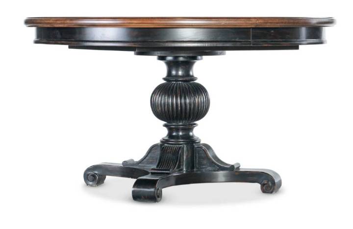 Picture of  CHARLESTON ROUND PEDESTAL DINING TABLE W/1-20IN LEAF      