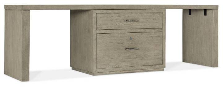 Picture of  LINVILLE FALLS DESK - 96IN TOP-LATERAL FILE AND 2 LEGS   