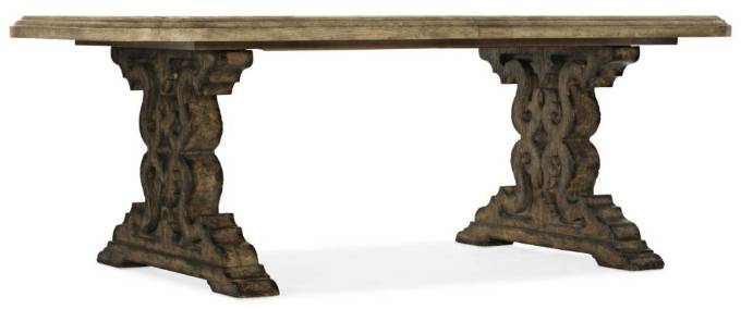 Picture of  LA GRANGE LE VIEUX 86IN DOUBLE PEDESTAL TABLE W/2-18IN LEAVES   