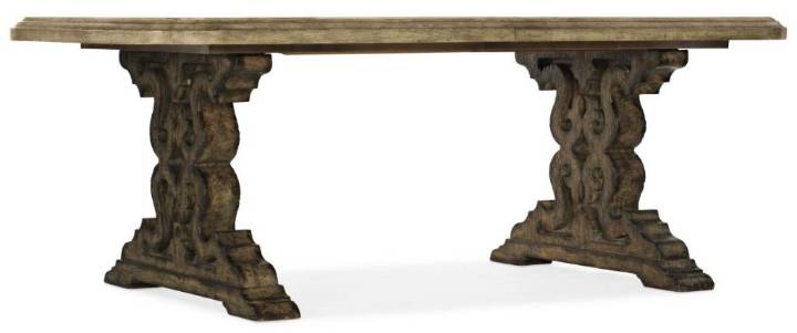 Picture of  LA GRANGE LE VIEUX 86IN DOUBLE PEDESTAL TABLE W/2-18IN LEAVES   