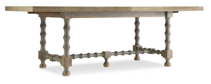 Picture of  CIAO BELLA 84IN TRESTLE TABLE W/ 2-18IN LEAVES-NATURAL/GRAY     