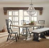 Picture of  CIAO BELLA 84IN TRESTLE TABLE W/ 2-18IN LEAVES-NATURAL/GRAY     