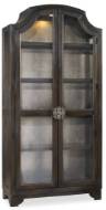 Picture of  SANCTUARY GLASS BUNCHING CURIO-EBONY ANTIQUED OAK       