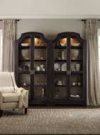 Picture of  SANCTUARY GLASS BUNCHING CURIO-EBONY ANTIQUED OAK       