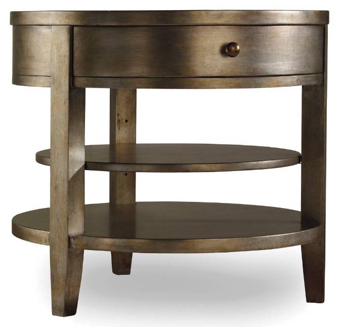 Picture of  SANCTUARY ONE-DRAWER ROUND LAMP TABLE - VISAGE      