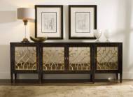 Picture of  SANCTUARY FOUR DOOR MIRRORED CONSOLE- EBONY       