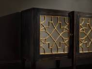 Picture of  SANCTUARY FOUR DOOR MIRRORED CONSOLE- EBONY       