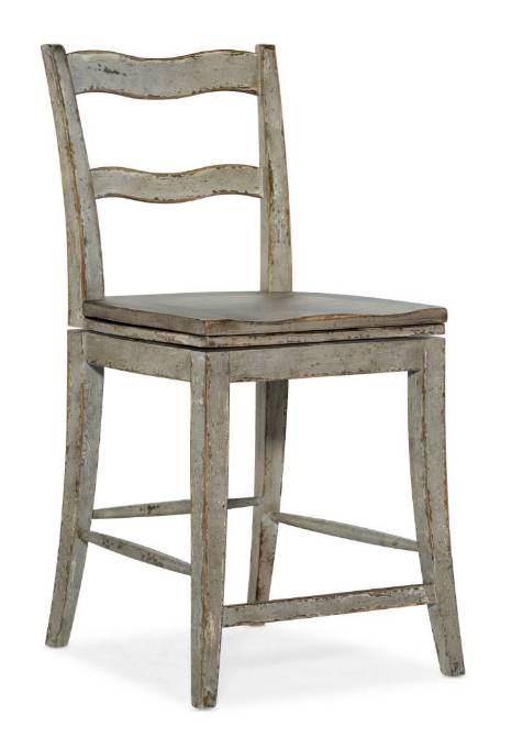 Picture of  ALFRESCO LA RIVA LADDER BACK SWIVEL COUNTER STOOL     