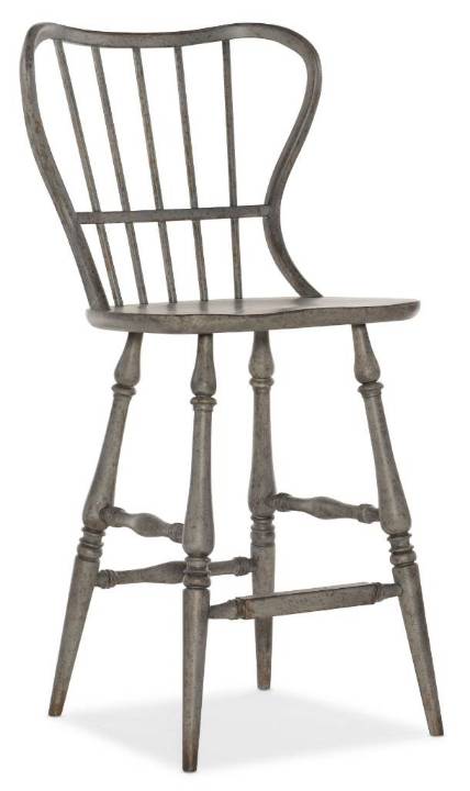 Picture of  CIAO BELLA SPINDLE BACK BAR STOOL-SPECKLED GRAY      