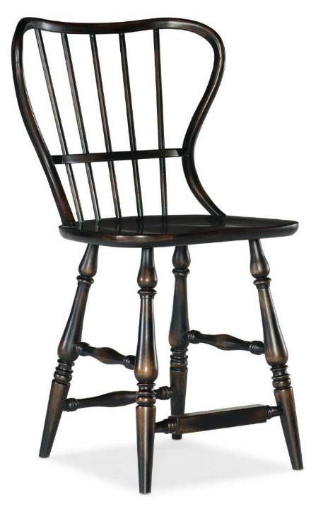 Picture of  CIAO BELLA SPINDLE BACK COUNTER STOOL-BLACK       