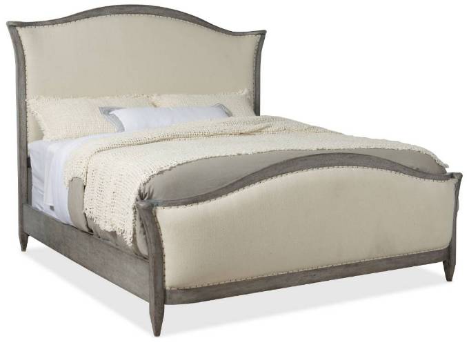 Picture of CIAO BELLA CAL KING UPHOLSTERED BED- SPECKLED GRAY      