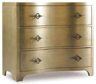 Picture of  SANCTUARY THREE-DRAWER SHAPED FRONT GOLD CHEST       
