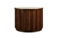 Picture of BRIDGETON DEMILUNE CHEST WITH TRAVERTINE TOP