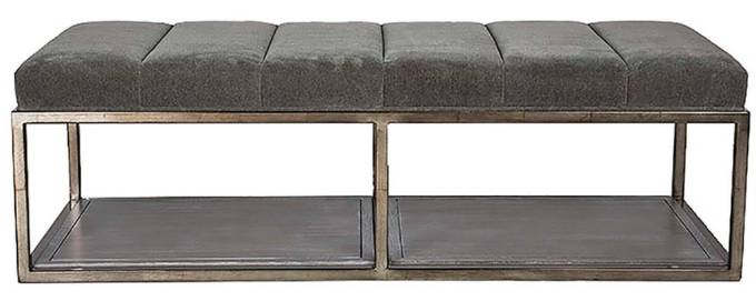 Picture of WAYLAND THIN RECTANGULAR METAL OTTOMAN