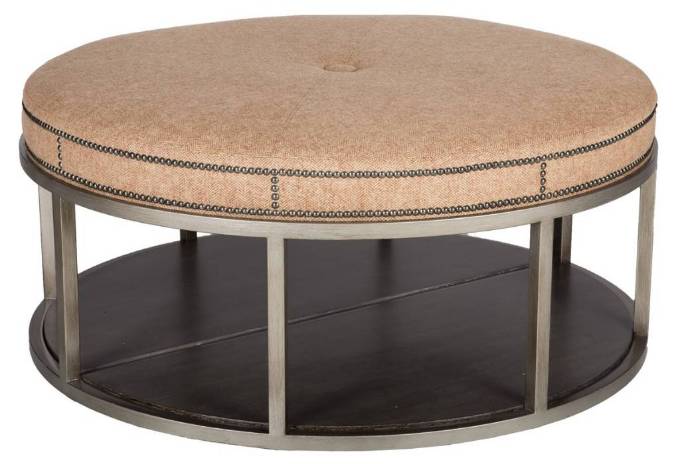 Picture of WAYLAND ROUND METAL OTTOMAN