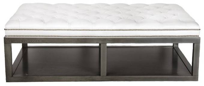 Picture of WAYLAND LARGE RECTANGULAR WOOD OTTOMAN