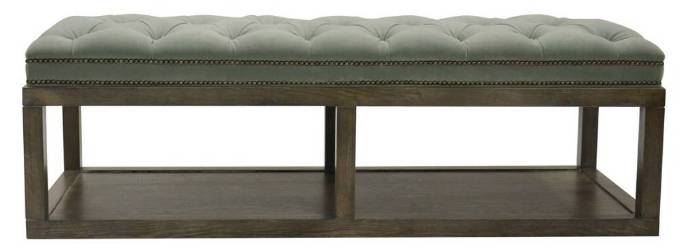 Picture of WAYLAND THIN RECTANGULAR WOOD OTTOMAN