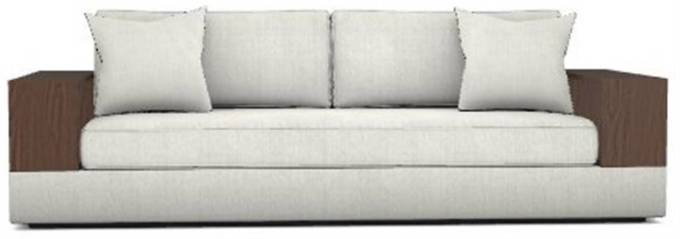 Picture of EMBRACE WOOD SHELF ARM SOFA