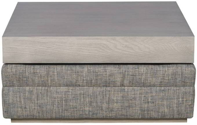 Picture of BOYDEN OTTOMAN WITH WOOD TOP