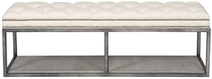 Picture of WAYLAND THIN RECTANGULAR METAL OTTOMAN