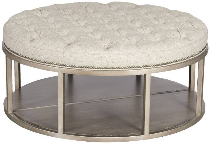 Picture of WAYLAND ROUND METAL OTTOMAN