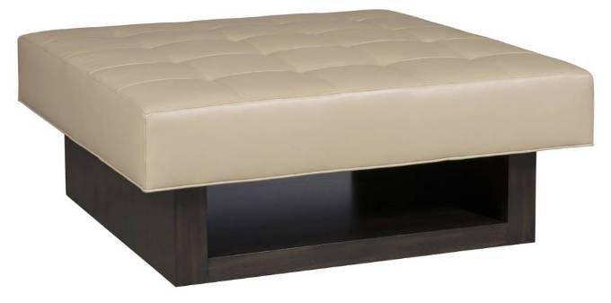 Picture of SILVERHILL LEATHER OTTOMAN
