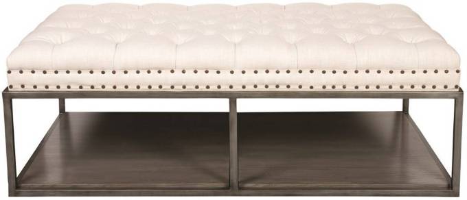 Picture of WAYLAND LARGE RECTANGULAR METAL OTTOMAN