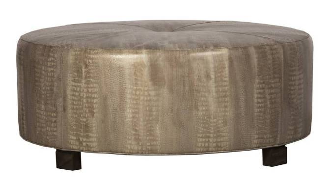 Picture of REYNOLDS LEATHER CIRCULAR OTTOMAN