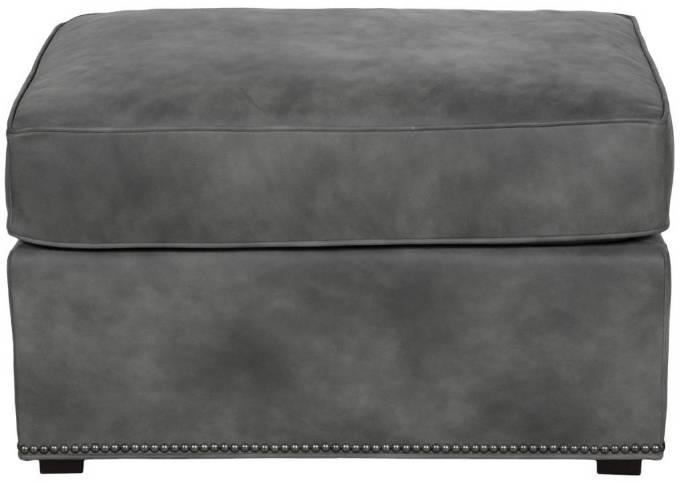 Picture of MERRILL LEATHER BASE TO FLOOR OTTOMAN