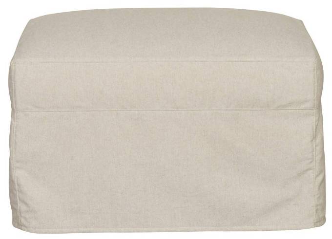 Picture of THEA SLIPCOVERED MUSLIN OTTOMAN