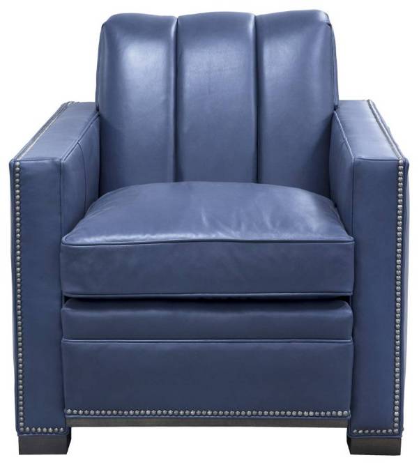 Picture of GARVEY LEATHER CHANNEL BACK CHAIR