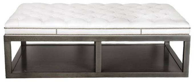 Picture of WAYLAND LARGE RECTANGULAR WOOD OTTOMAN