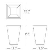 Picture of SPLENDOUR MEDIUM SQUARE POT
